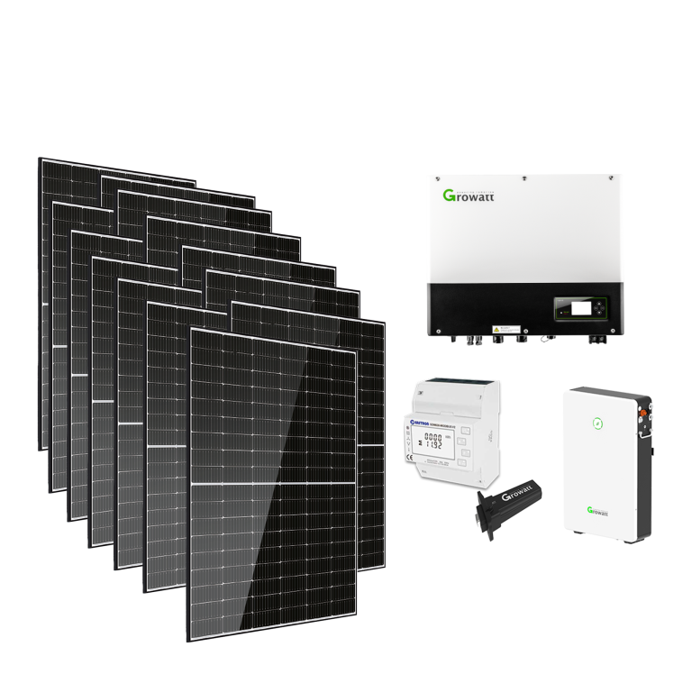 Photovoltaikanlage Set 4920Wp / 4,6kW mit CDZ Solar 410Wp und Growatt SPH 4600 und GBLI Batteriespeicher