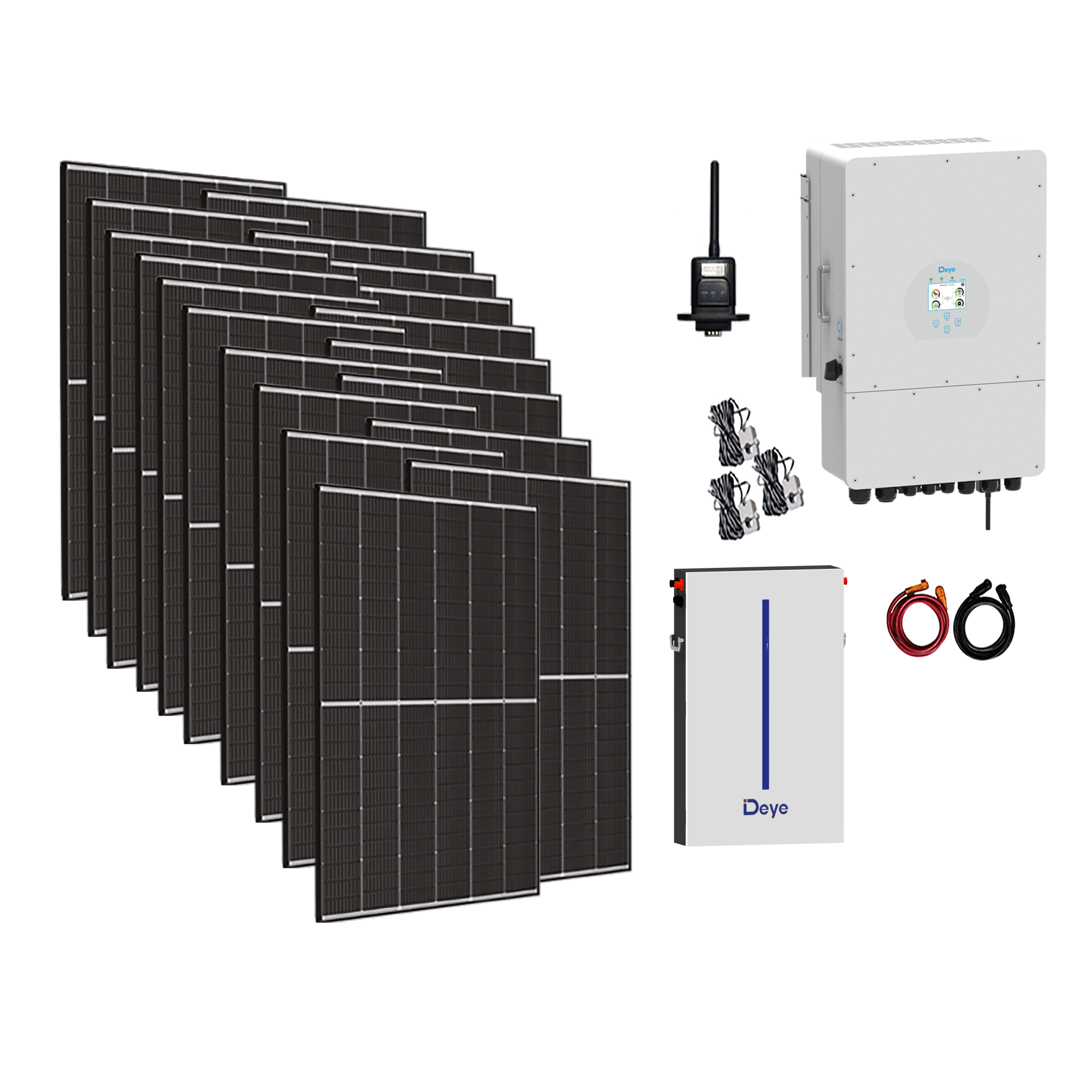 Photovoltaikanlage Set 8500Wp / 10kW mit Trina Solar 425Wp und Deye SUN-10K und Deye Speicher